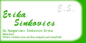 erika sinkovics business card